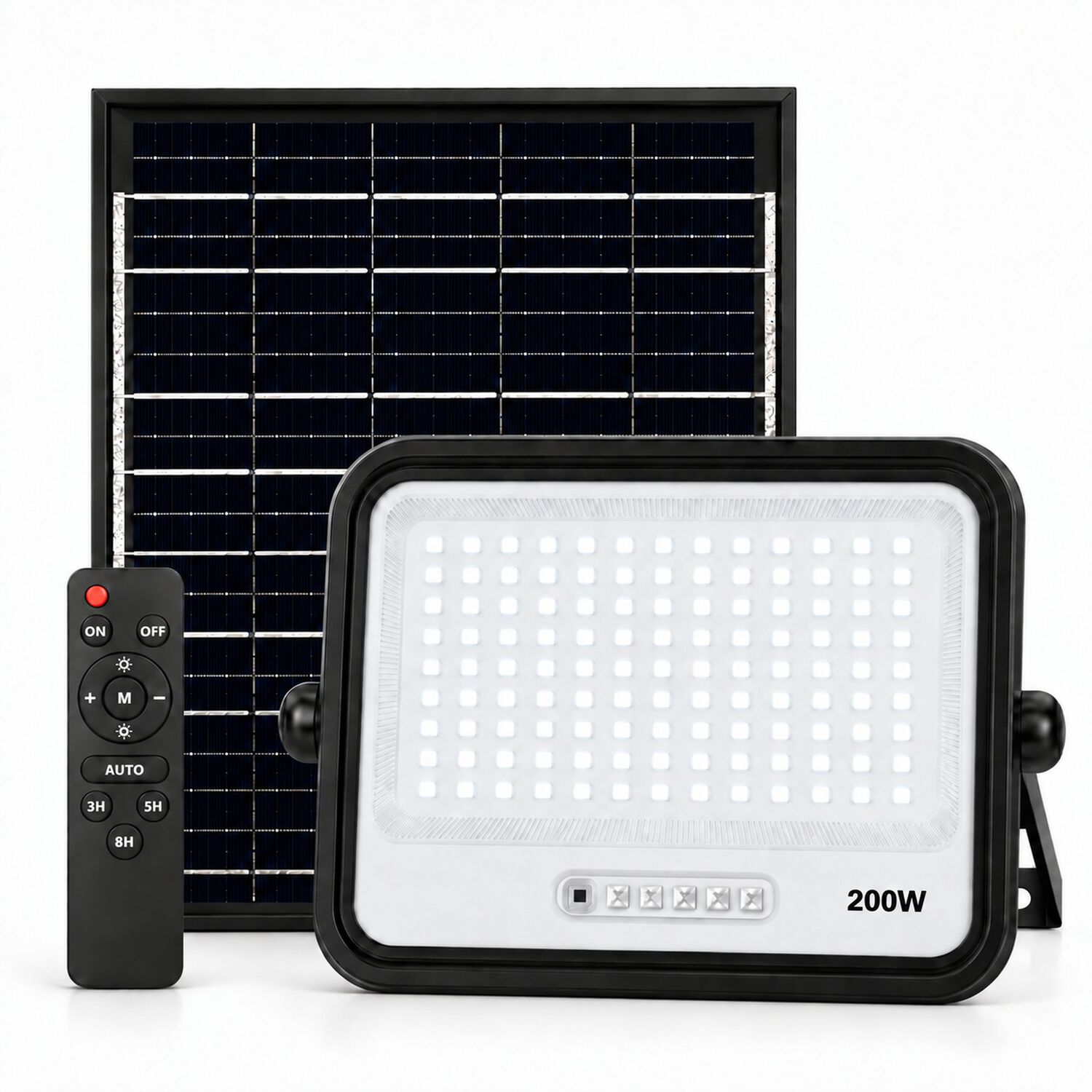 Proyector Led 200w Ip68 Con Panel Solar Independiente + Cable 5mt image number 1.0