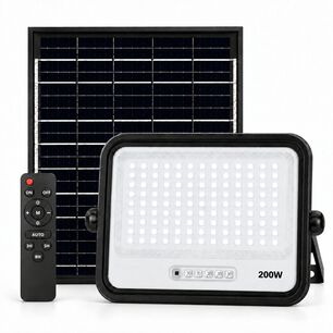 Proyector Led 200w Ip68 Con Panel Solar Independiente + Cable 5mt