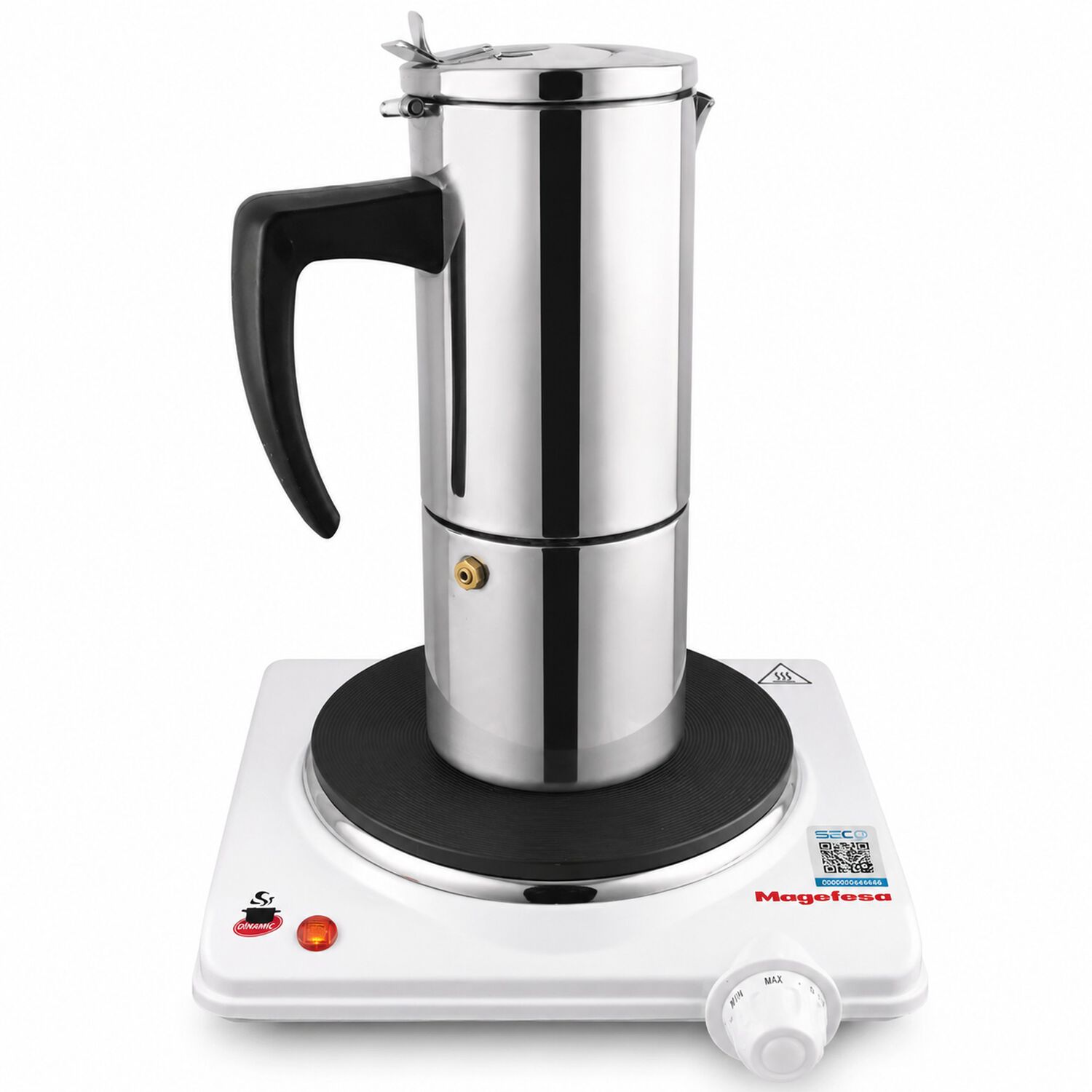 Cocina Electrica Magefesa Dinamic Inox Single Mgf8012 1500w image number 0.0