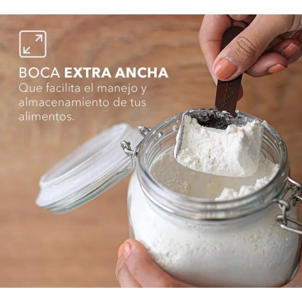 Set 2 Frascos Vidrio Con Tapa Hermetica De 1000ml Allegra image number 3.0