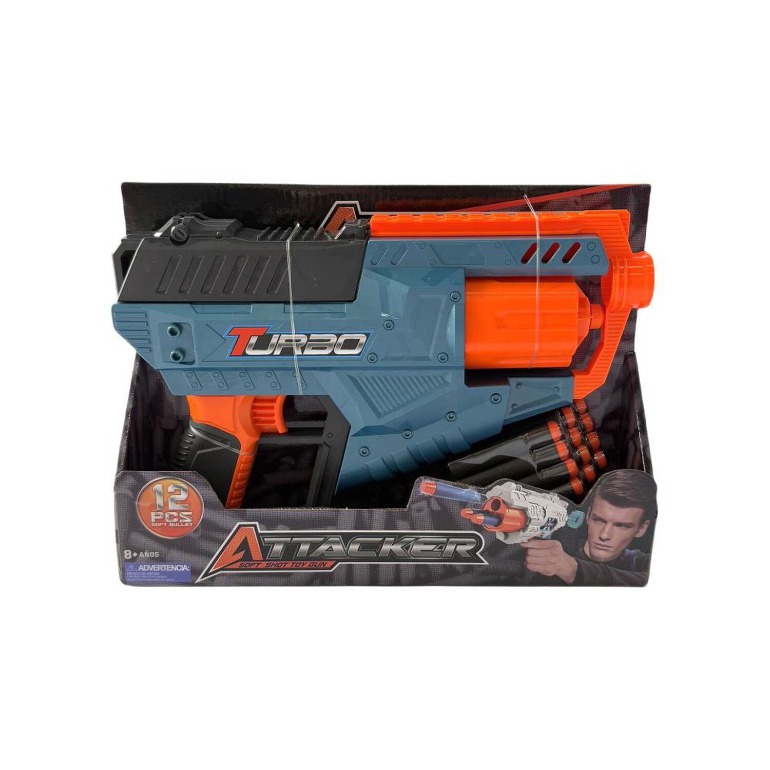 Lanzador Blaster Attacker Turbo x 12 Hitoys Bt319 image number 2.0