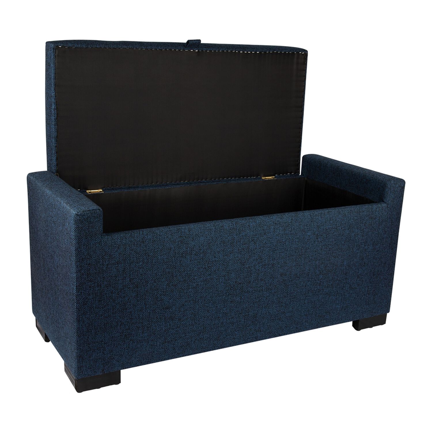 Banqueta Con Ba&uacute;l Leyzy Azul Omega 40x55x105 Cm M&aacute;xima Design image number 2.0