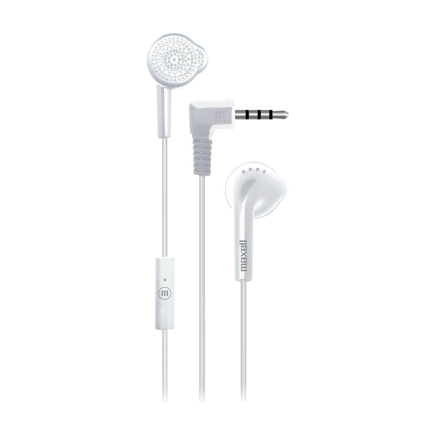 Audífonos Eb-mic Estéreo De Botón Con Mic Blanco - Maxell