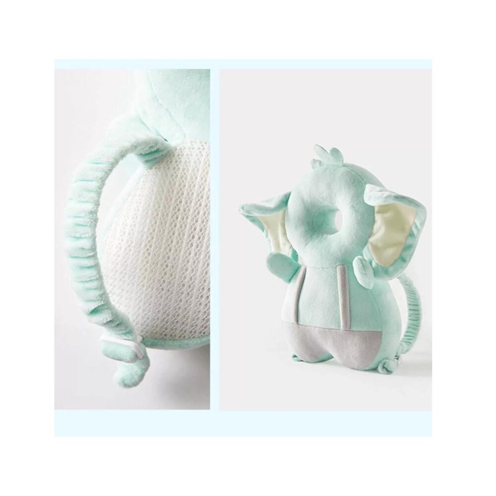 Almohada Protectora Para Cabeza De Bebe Anticaída Elefante Azul image number 3.0