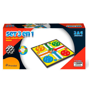 Set 3 En 1 Magnetico Tablero (dama; Tablero Chino; Ludo)