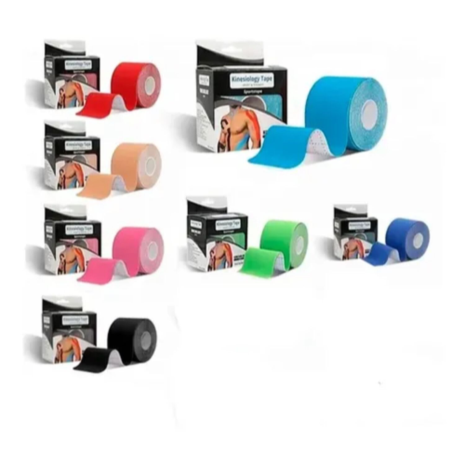 Venda Kinesiologica De 5 Cm X 5 Mts Cinta Tape Neuromuscular Rojo image number 4.0