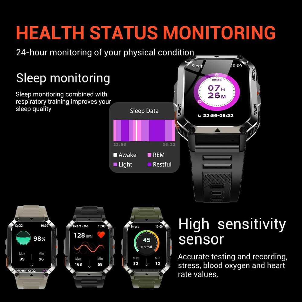 Blackview W70 Pro: Smartwatch Rugerizado, Batería 20 Días image number 6.0