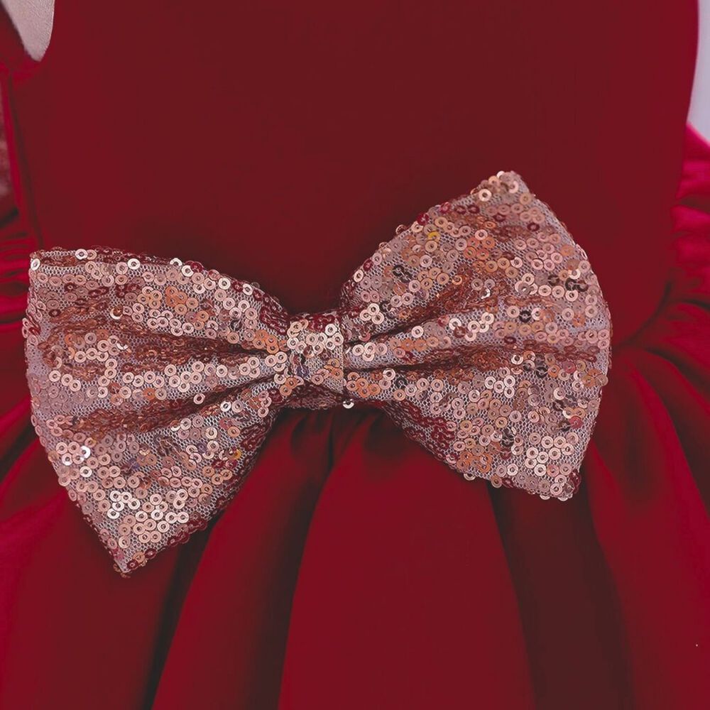 Vestido De Fiestas Con Tul Y Volantes Para Ni&ntilde;as 1 A 5 A&ntilde;os Princesa Rub&iacute; image number 4.0