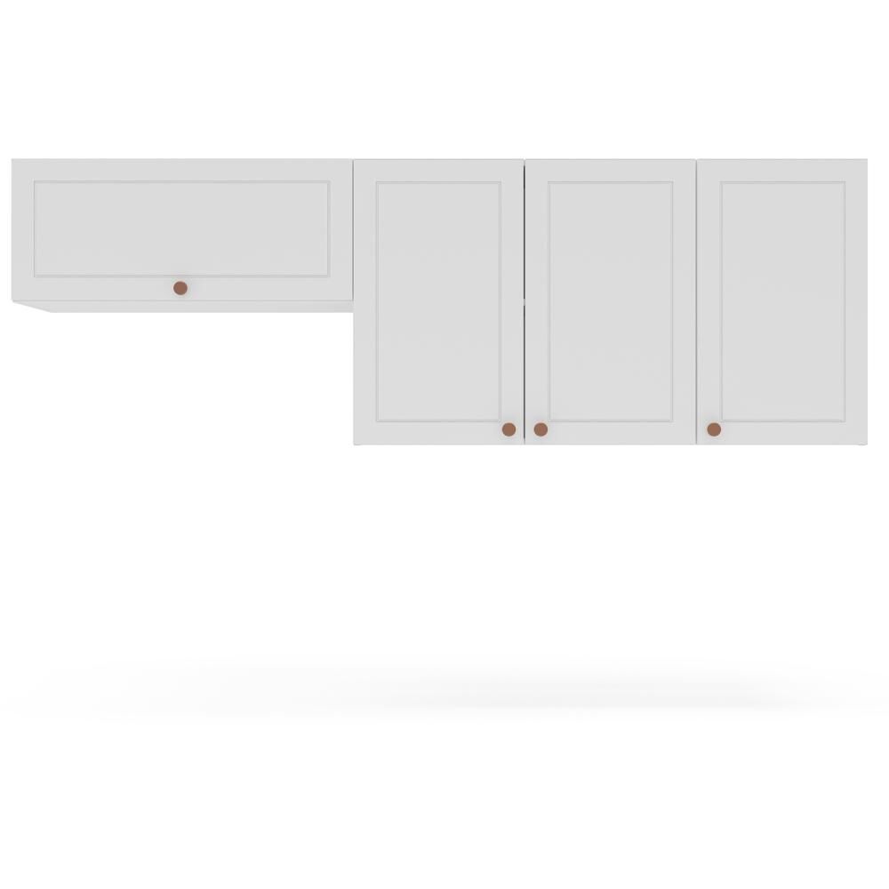 Mueble De Cocina Aereo Perola Vekkahome 4 Puertas Blanco/caf&eacute; image number 1.0