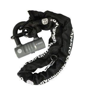 Candado Bicicleta U Lock Odis Bike K1800dcon Cadena 10mm X 1,1m Llave Disco