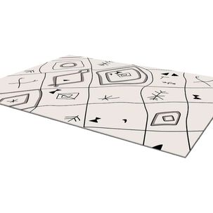 Alfombra Peluda Antideslizante 122x81cm Diseño Moderno