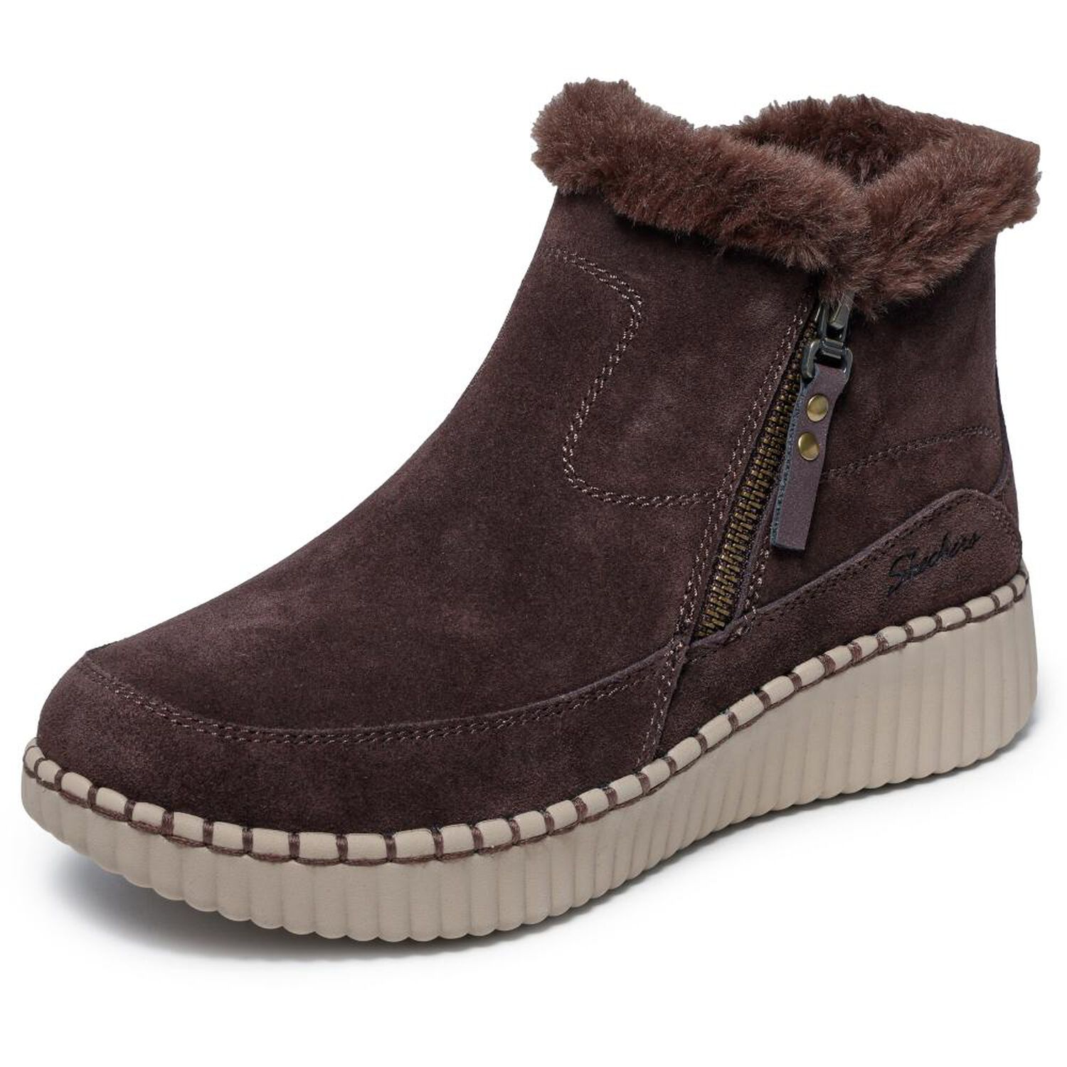 Bot&iacute;n Mujer Skechers Wilshire Blvd - Fresh Zip Dkbr image number 2.0