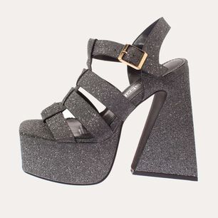 Sandalia Plataforma Gris V&iacute;a Franca Art. 5lxn445agrey