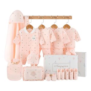 Pack Ajuar Beb&eacute; Ropa Algod&oacute;n 24 Piezas Rosado Lubabycas