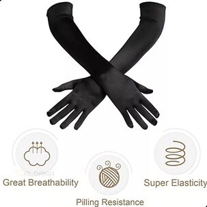 Guantes Largos Elegantes Dama Elegante De Satin