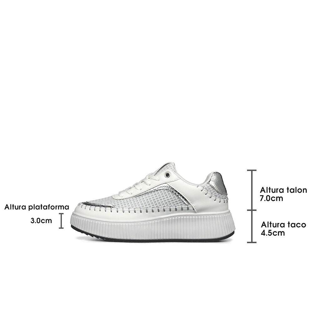 Zapatillas Urbanas Casual Cordones Mujer Weide Hx520 image number 5.0