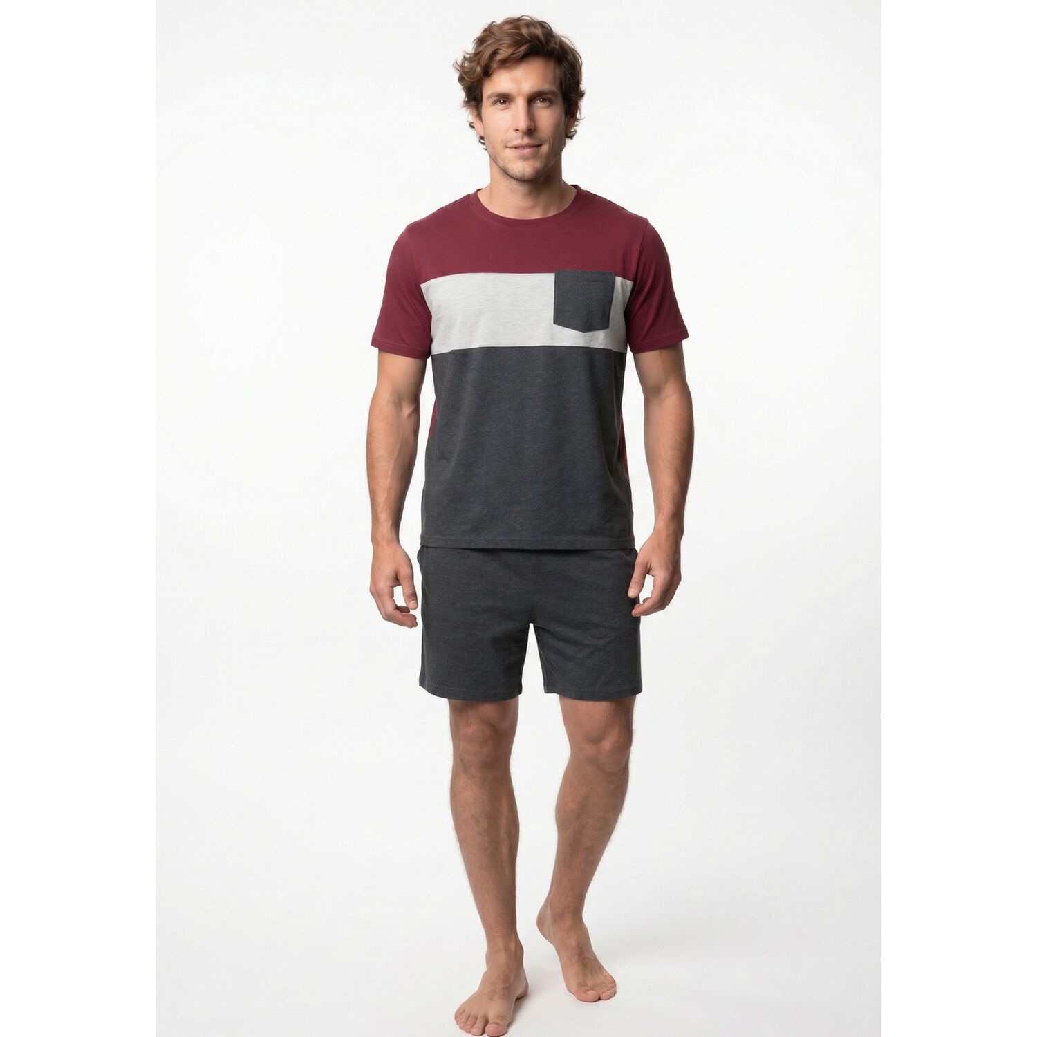 Pijama Hombre Verano 2 Piezas Algod&oacute;n Kayser 770825-gri image number 0.0