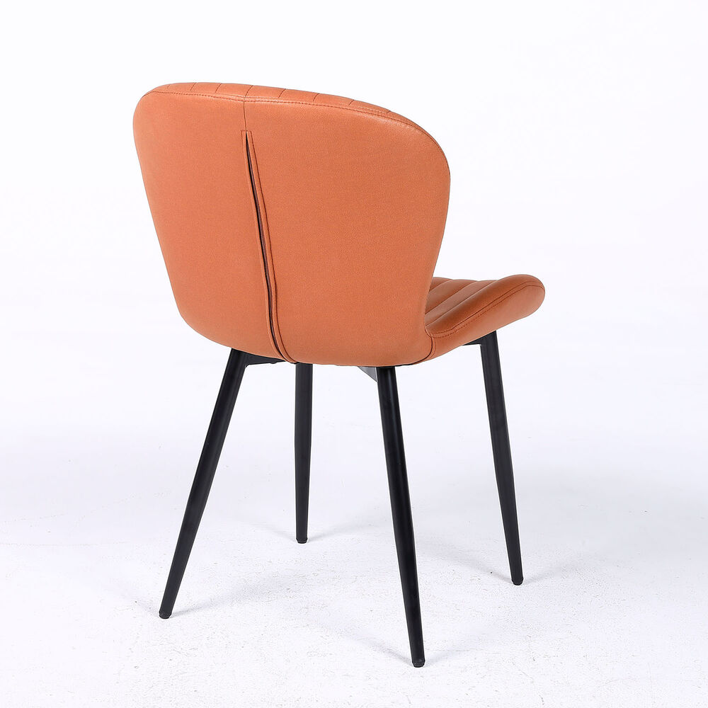 Pack 2 Sillas De Comedor Pu Café Patas Metálicas image number 4.0