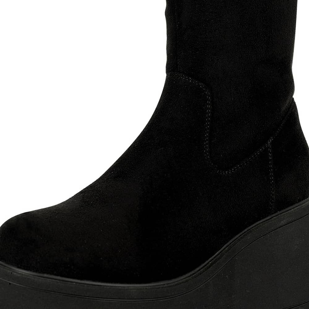 Bota Larga Con Plataforma Lek Negro Alquimia image number 4.0