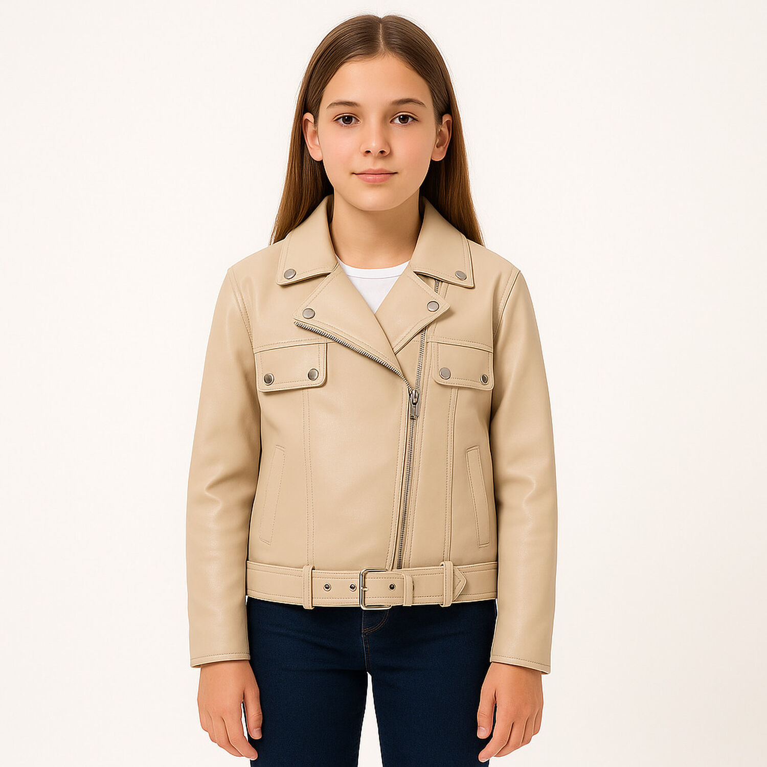 Chaquetas Biker Ecocuero Para Ni&ntilde;os image number 2.0
