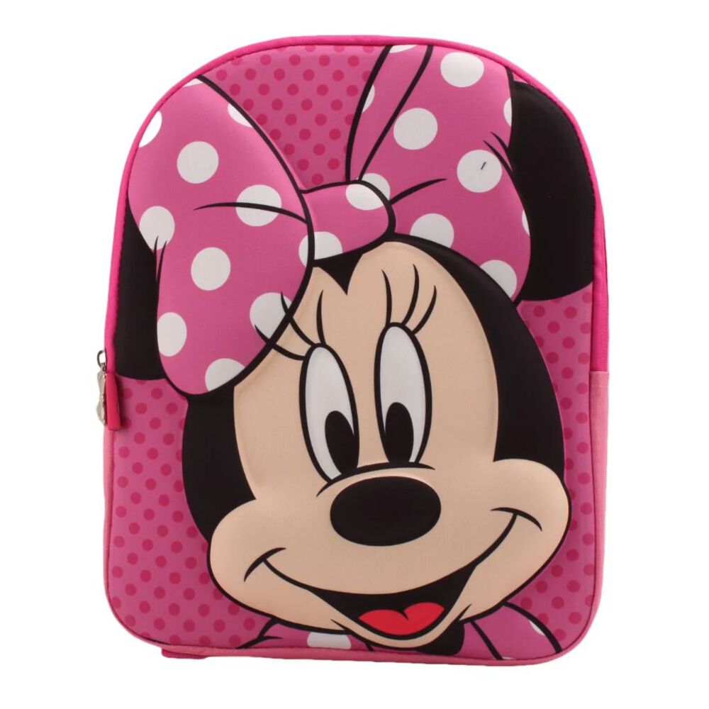 Mochila Infantil Rosa Diseño Ratón Lazo Lunares Niños image number 0.0