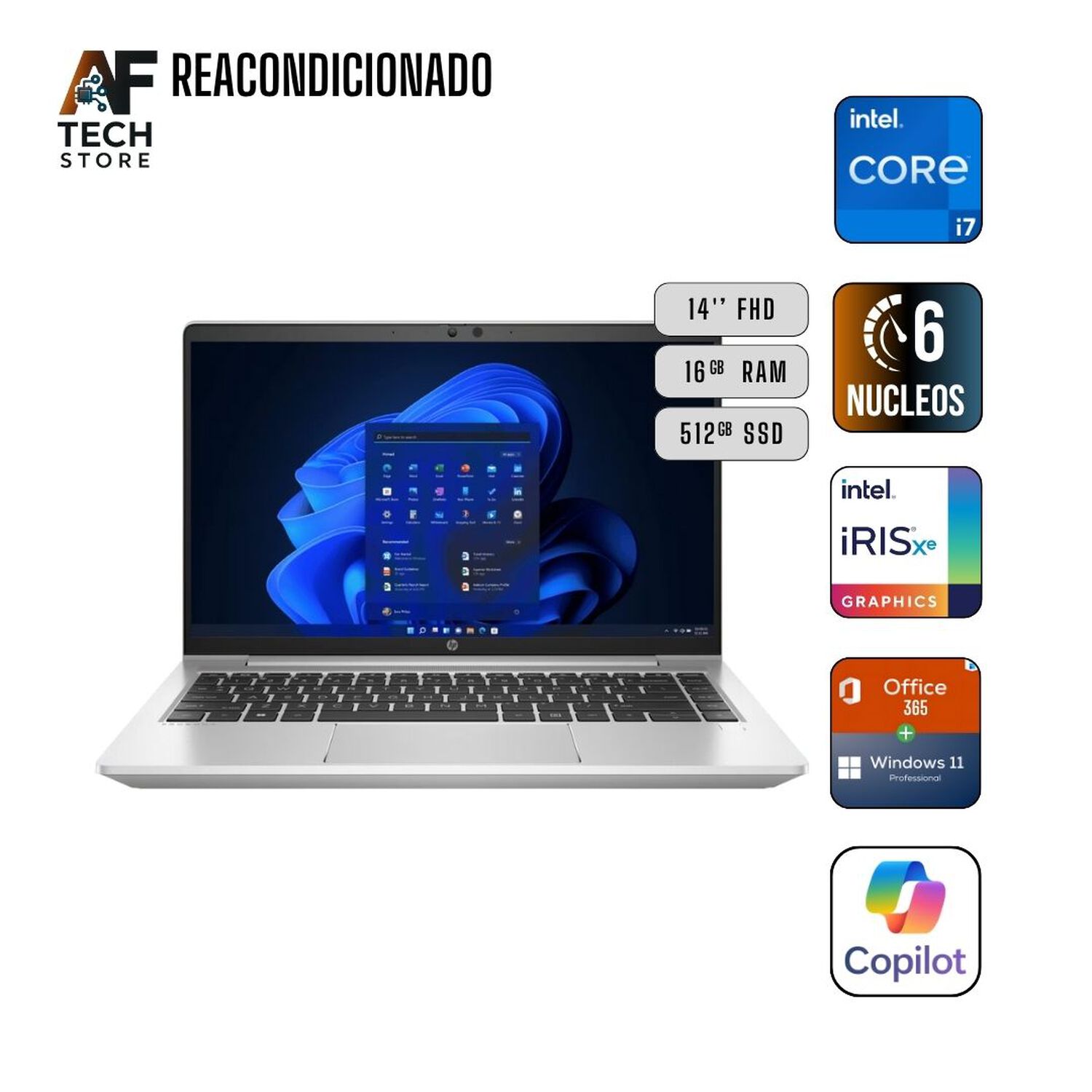 Notebook Hp 440 G8 I7 11th 16gb 512gb - Win11+office - Reacondicionado Profesional