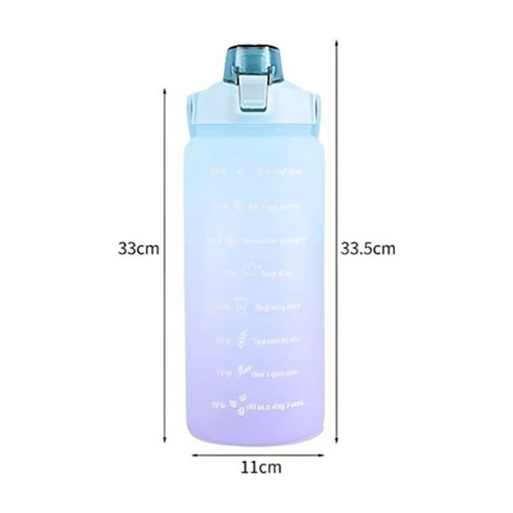 Botella De Agua De 2 Litros Con Pajita Fitness image number 3.0