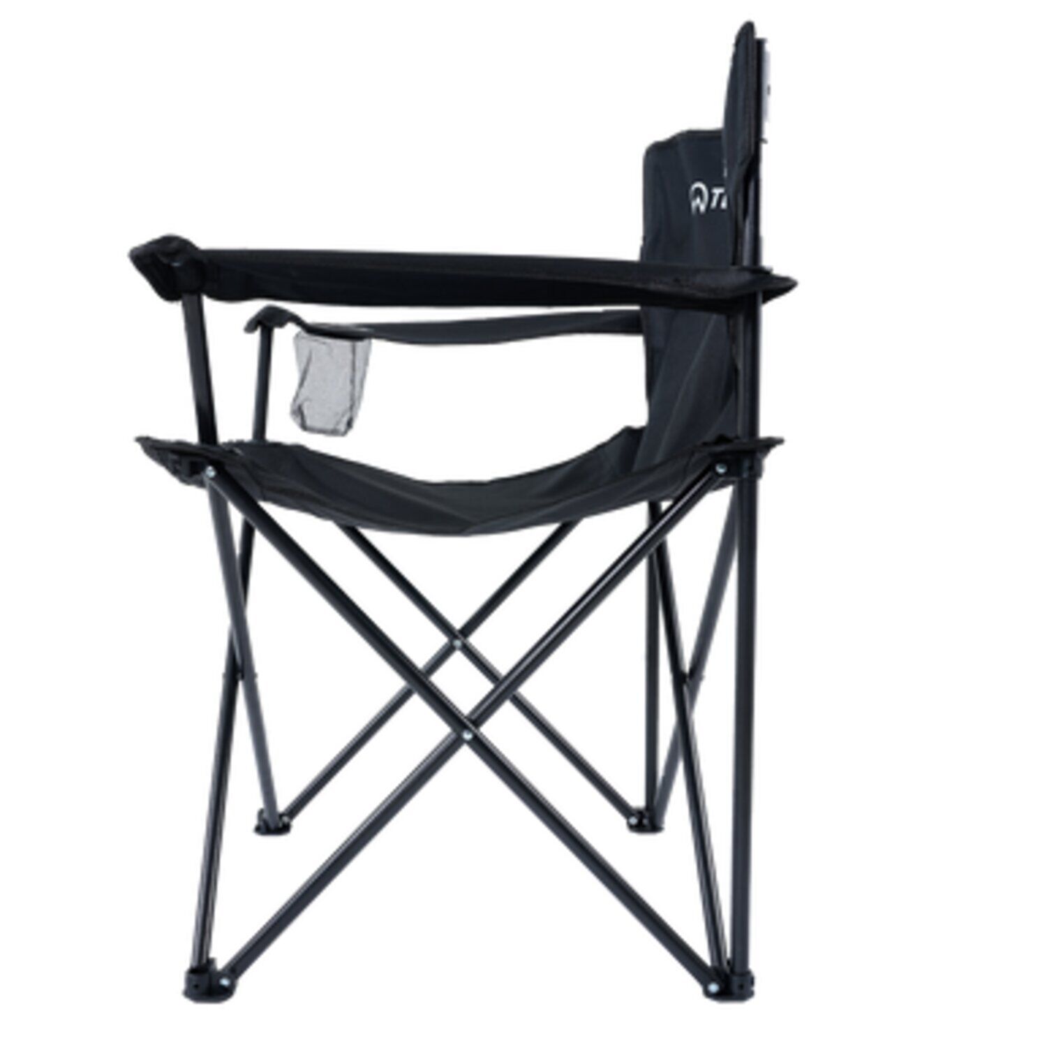 Silla Plegable Camping Con Apoya Brazos Negro image number 2.0