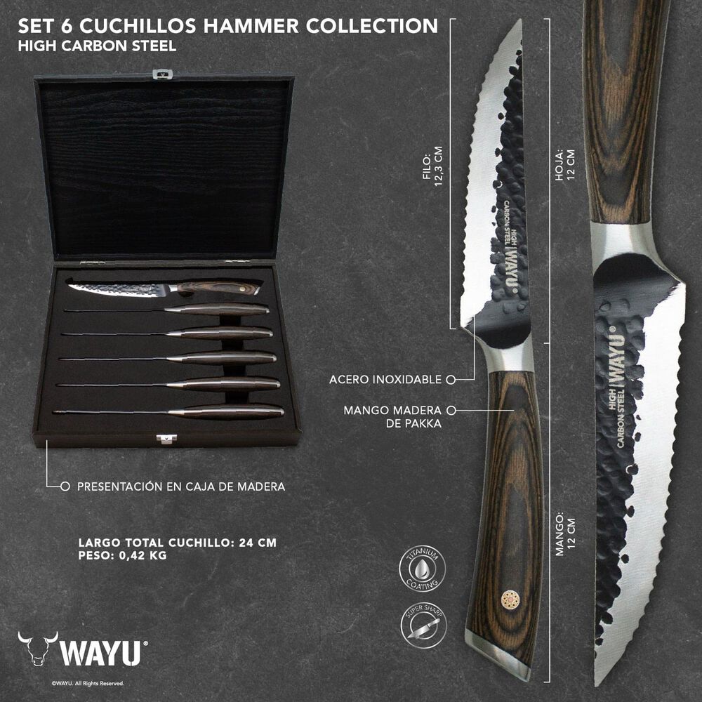 Set 6 Cuchillos Hammer Collection Wayu image number 1.0