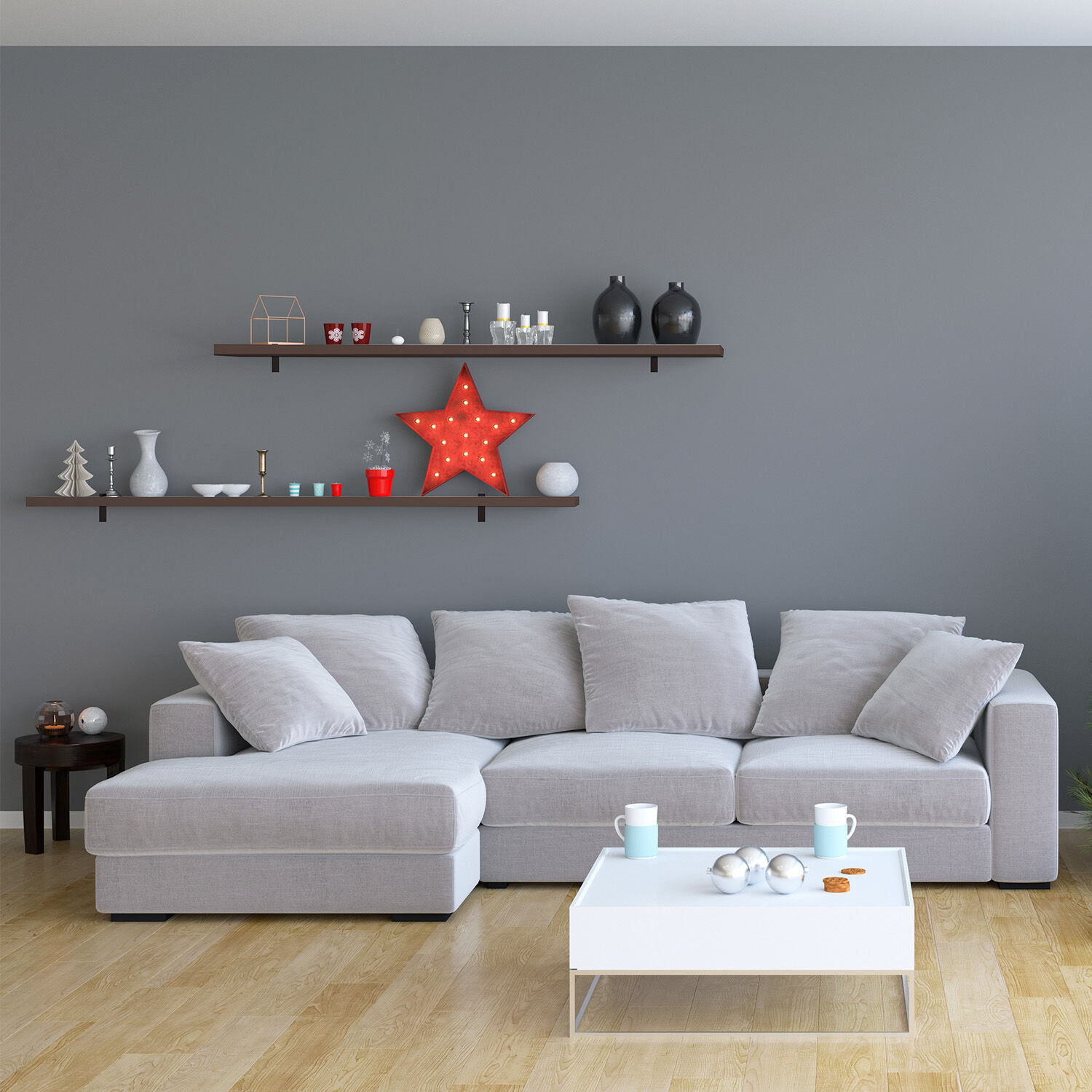 Repisa Flotante 90x25cm Mdp + 2 Soportes Caf&eacute; - Kpc90x25x1,5uv Brasforma image number 0.0