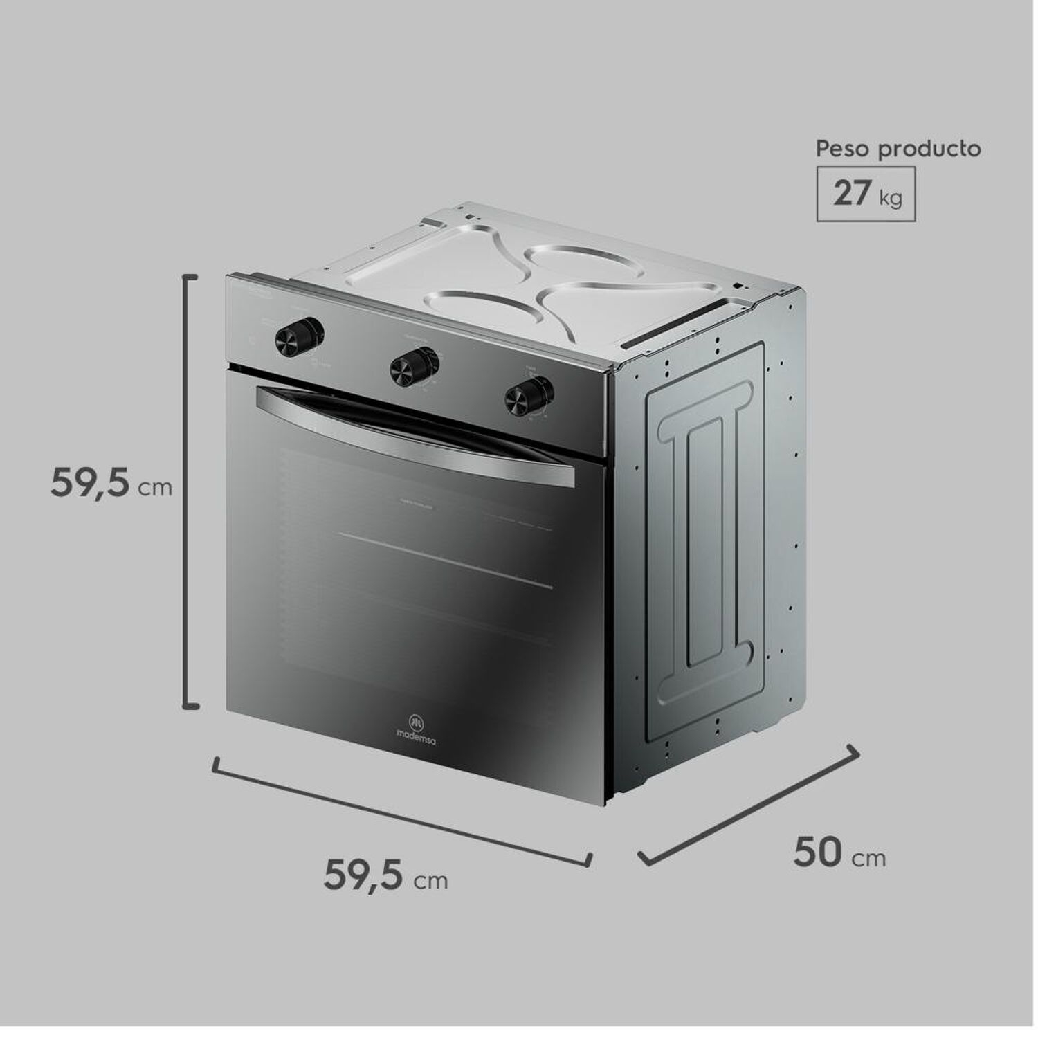 Horno Empotrado Mademsa Om6tx / 52 Litros image number 2.0