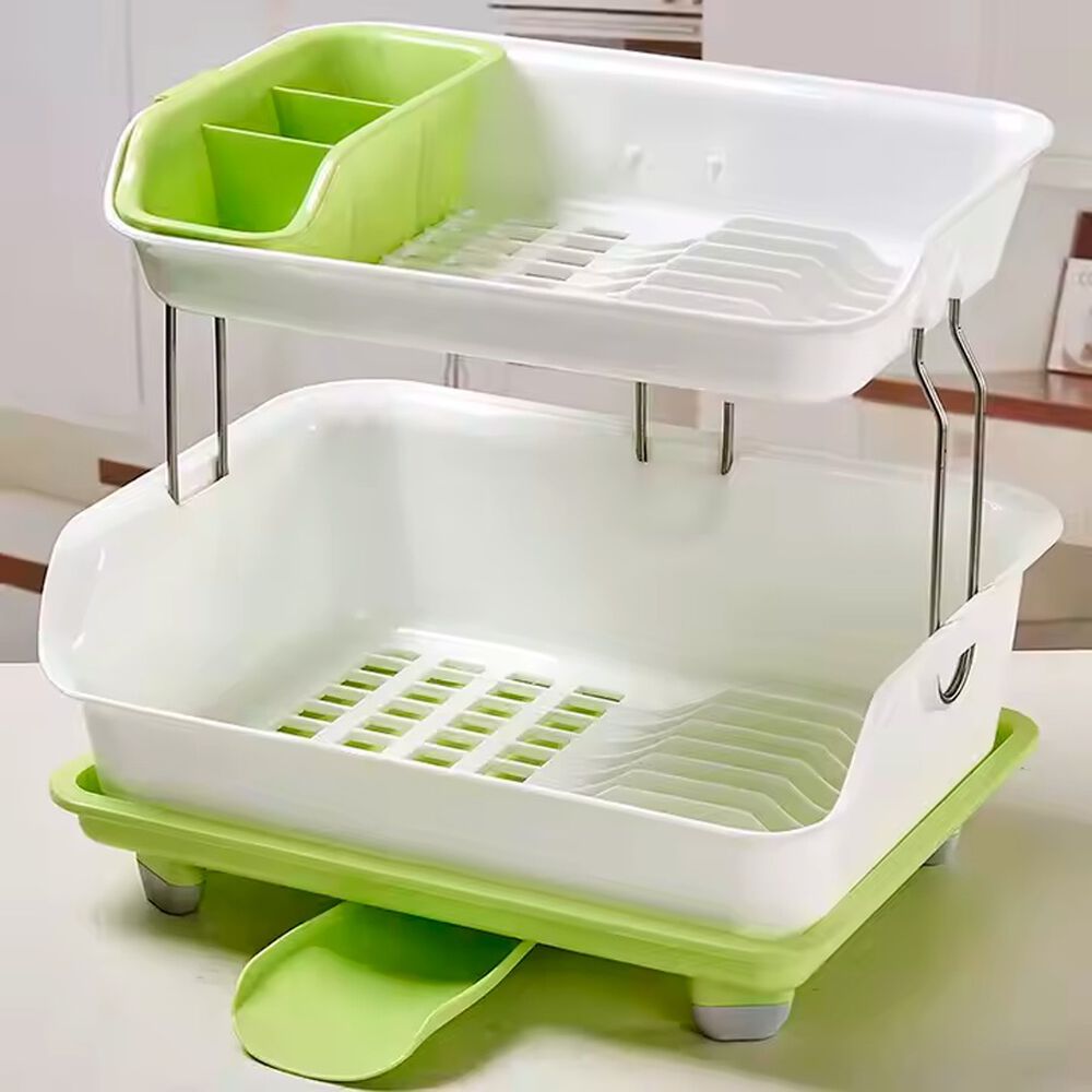 Escurridor Secador De Platos Multifuncional De 2 Niveles image number 1.0
