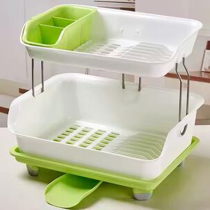 Escurridor Secador De Platos Multifuncional De 2 Niveles