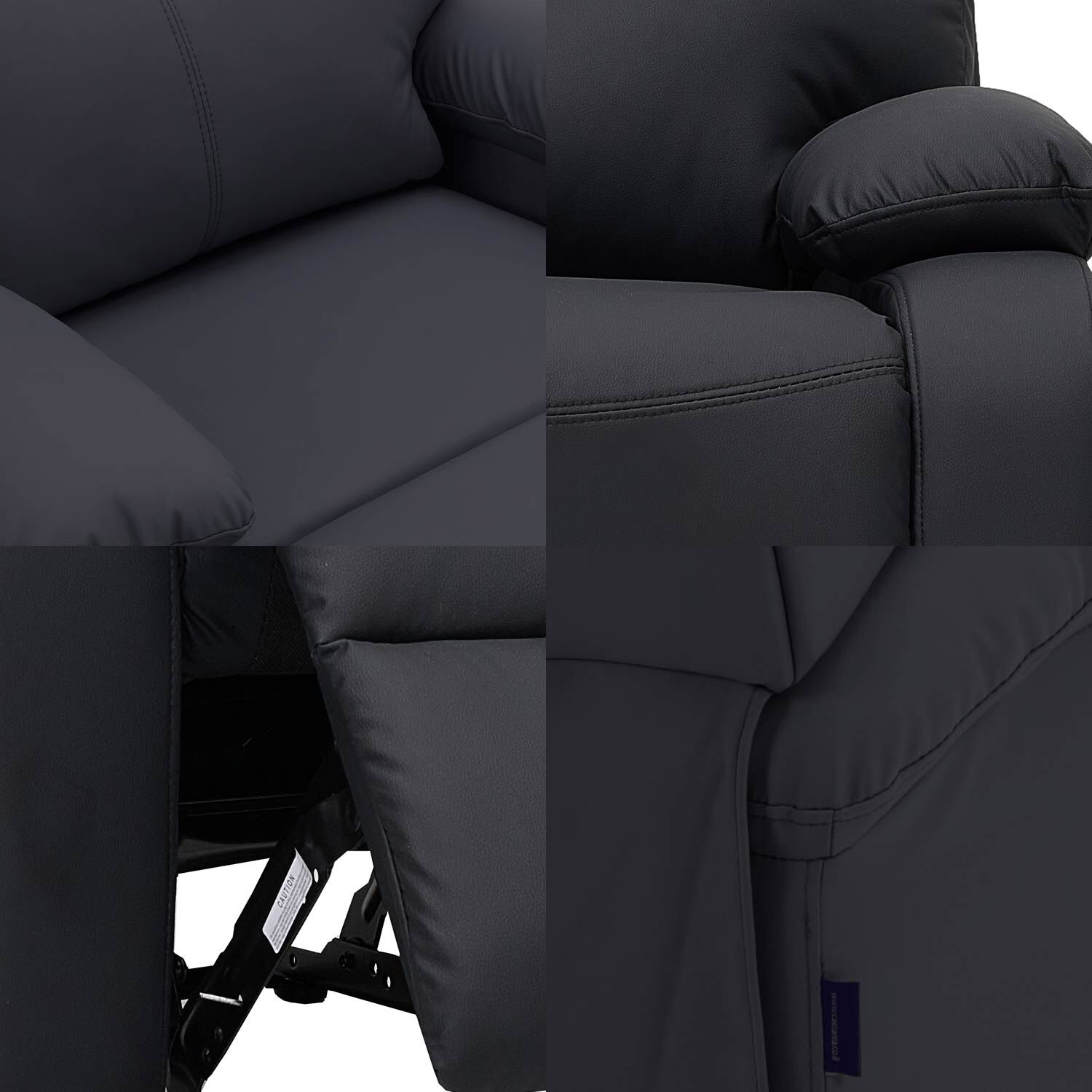 Berger Reclinable Milan Pu Negro image number 7.0