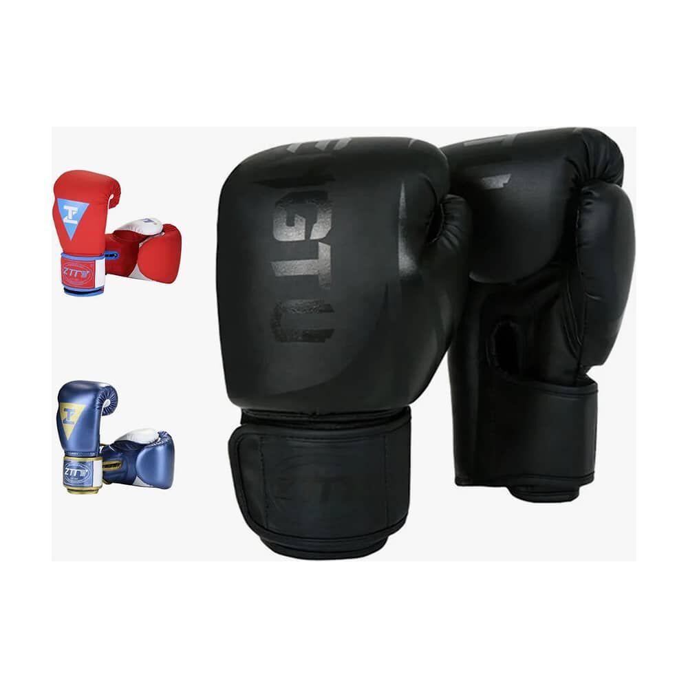 Guantes De Boxeo Profesional De Alta Calidad Negro 14oz image number 0.0
