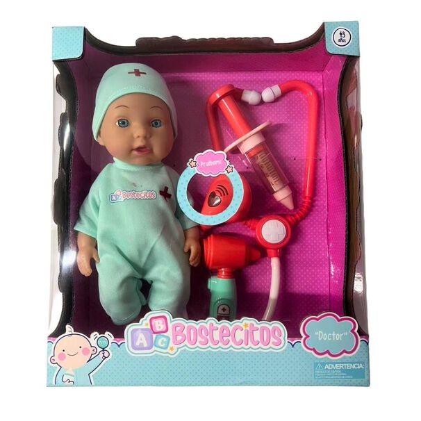 Mu&ntilde;eca Babydoll Bostecitos Abc Doctor 4 Acc