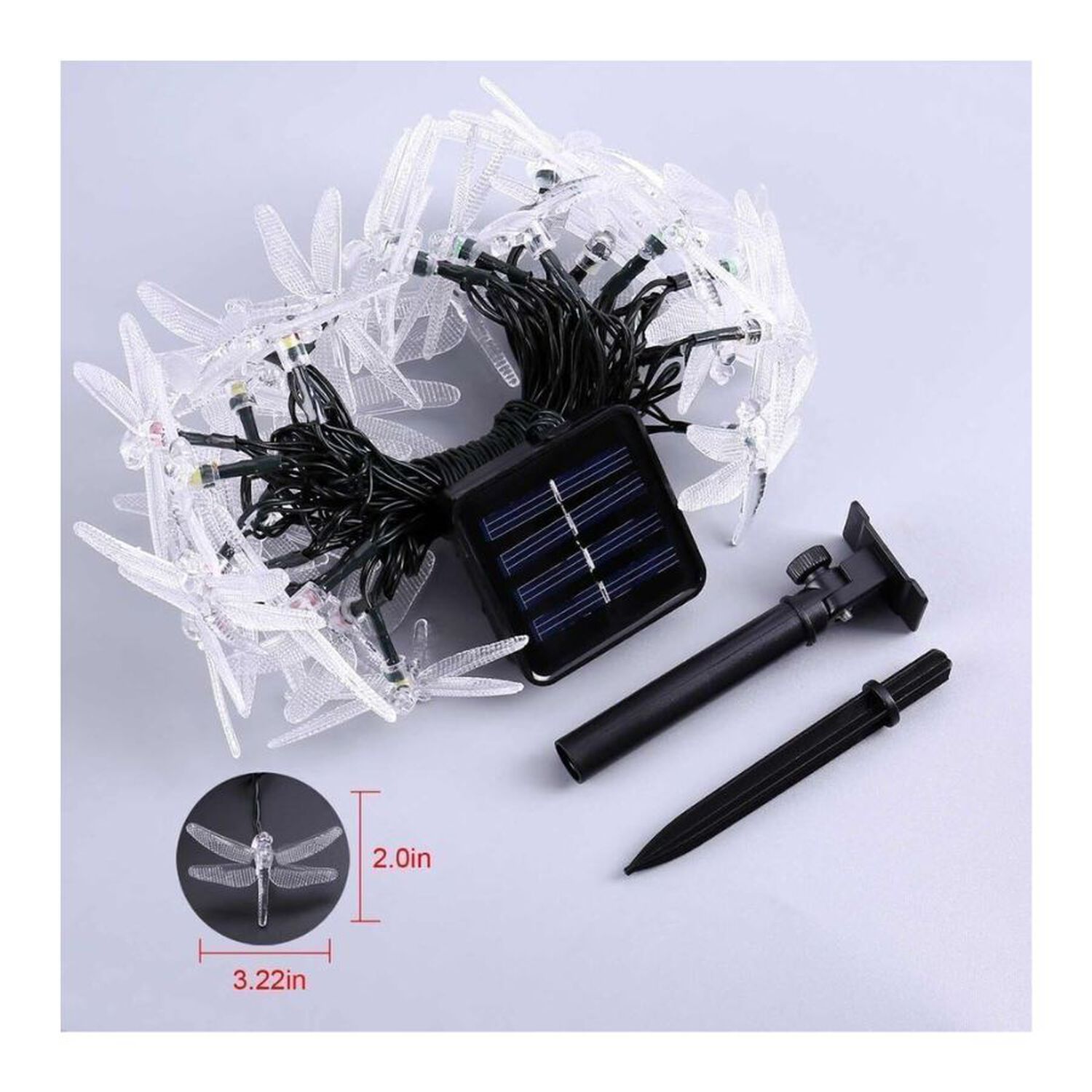 Guirnalda Luces Solares De Libelula 30 Luces Led image number 2.0