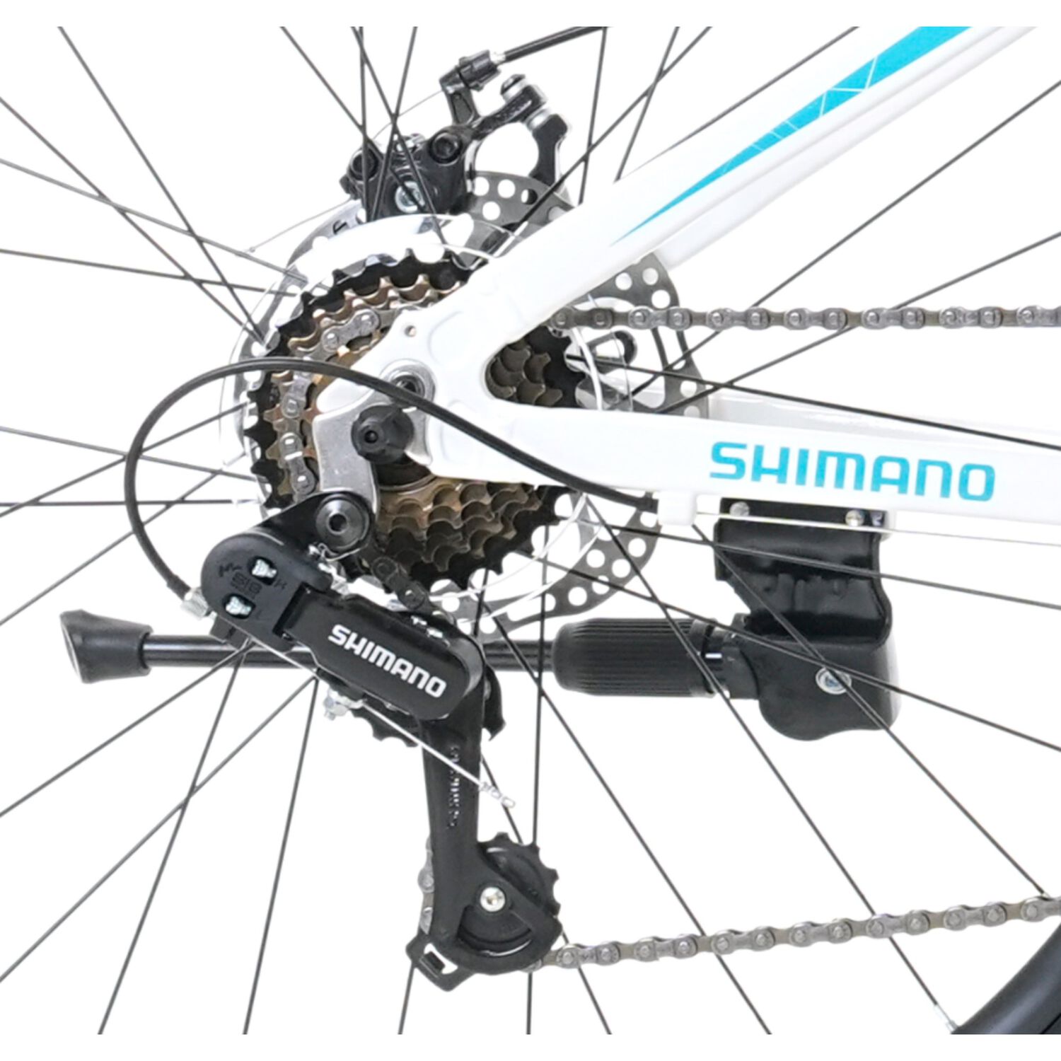 Bicicleta Totem Mtb Aro 26 Modelo Y650 Blanco Celeste image number 3.0