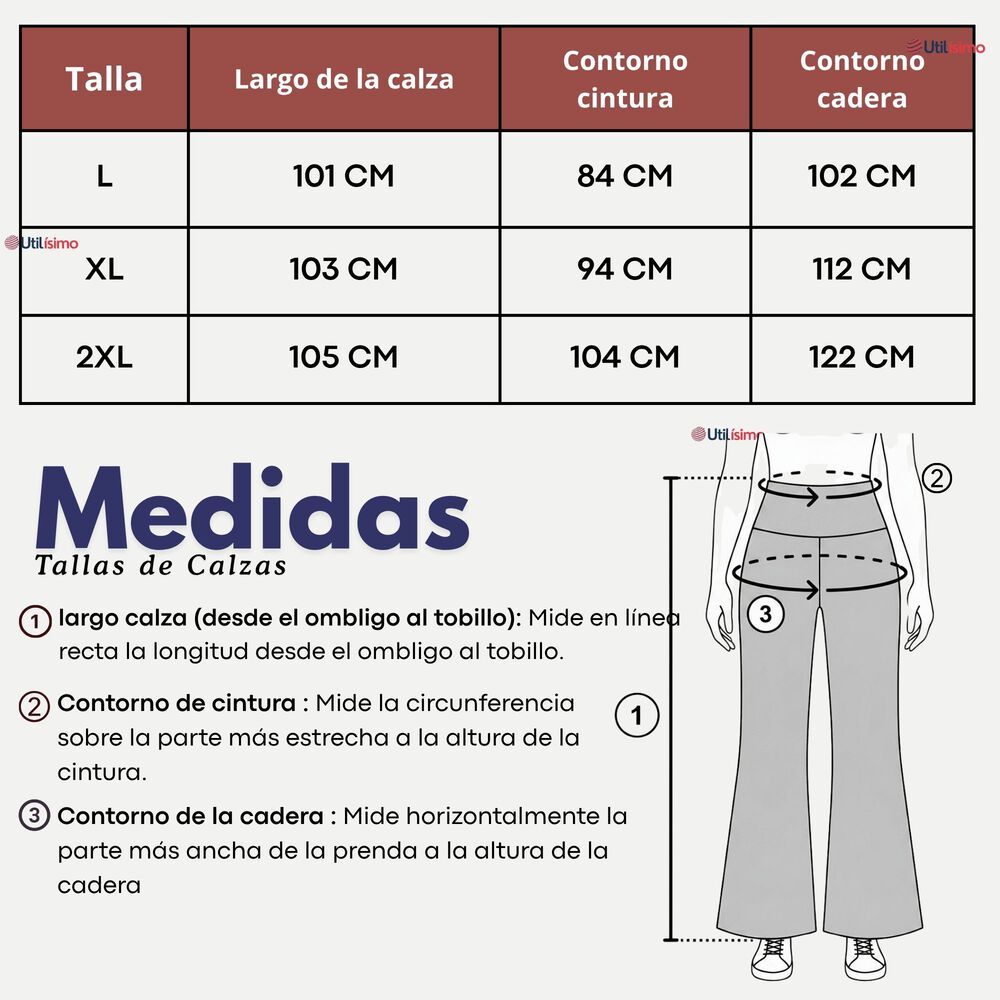 Calza Polar Con Chiporro Palazzo Mujer Elasticada T&eacute;rmica Gris Melange image number 3.0