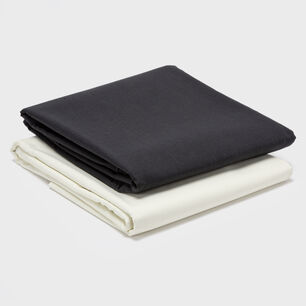 Pack 2 Sabanas Unicolor Arthome Negro + Beige King 144 Hilos