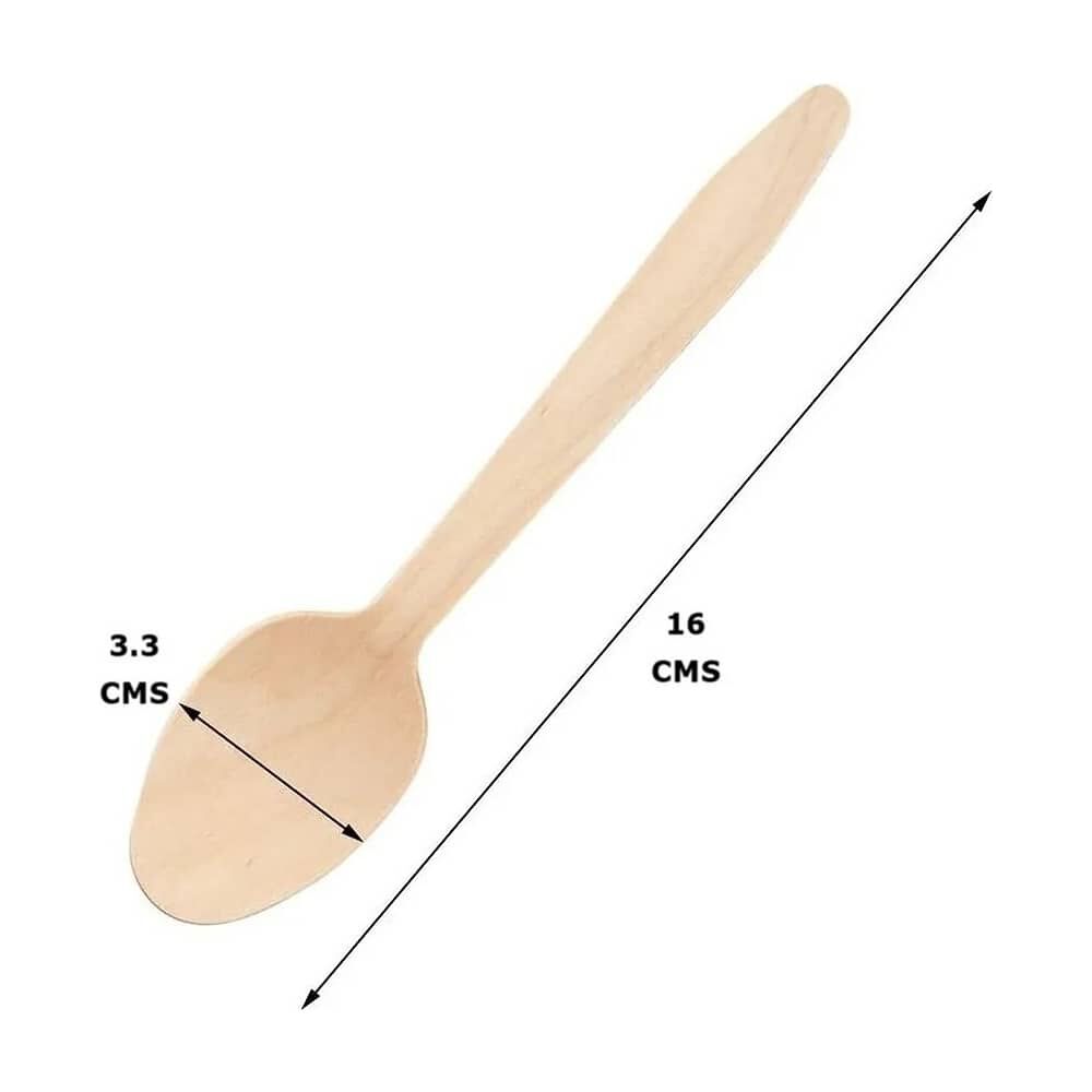 300 Cucharas Cubiertos De Madera Desechables Ecol&oacute;gico image number 1.0