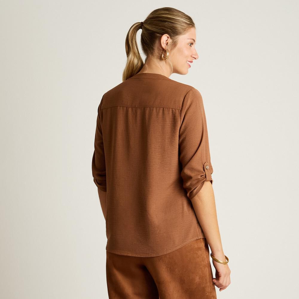 Blusa Manga 3/4 Cuello V Mujer Lorenzo Di Pontti image number 2.0