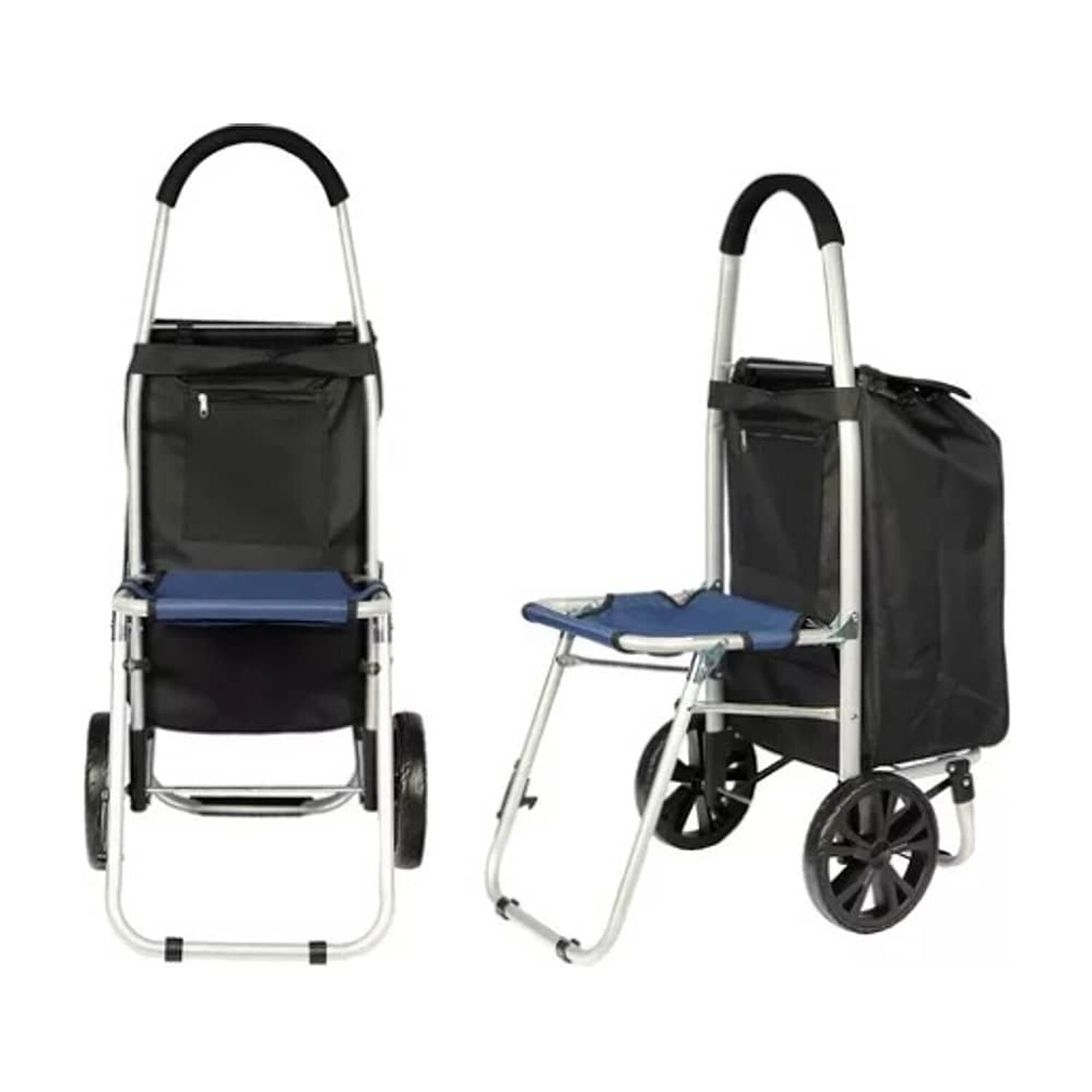 Carrito De Compras Plegable Con Silla image number 3.0