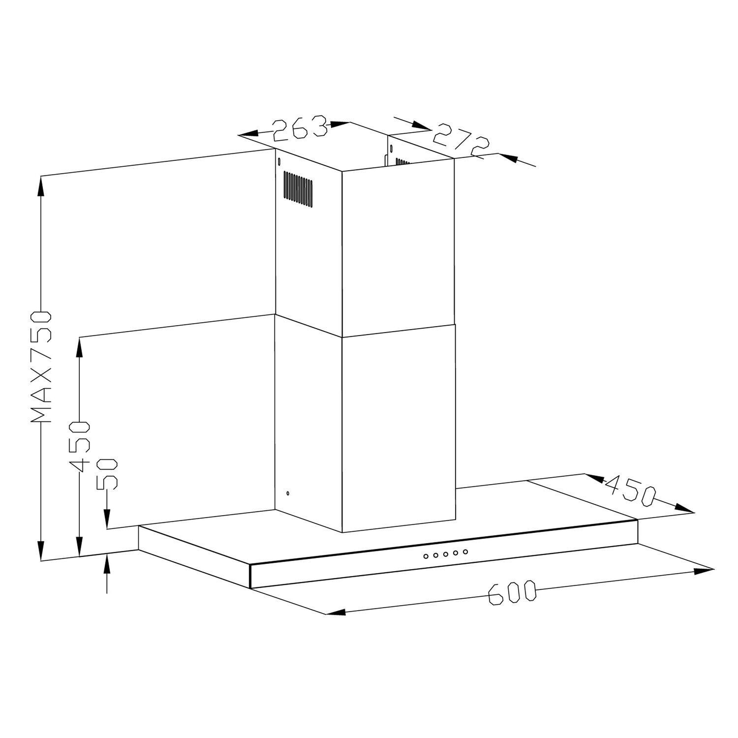 Campana Decorativa Gr&ouml;ner Inox St 60cm. image number 6.0