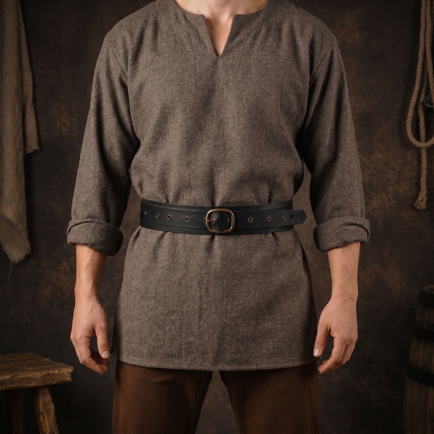 Cinturon Vikingo Medieval De Cuero Pu Accesorio Cosplay image number 37.0