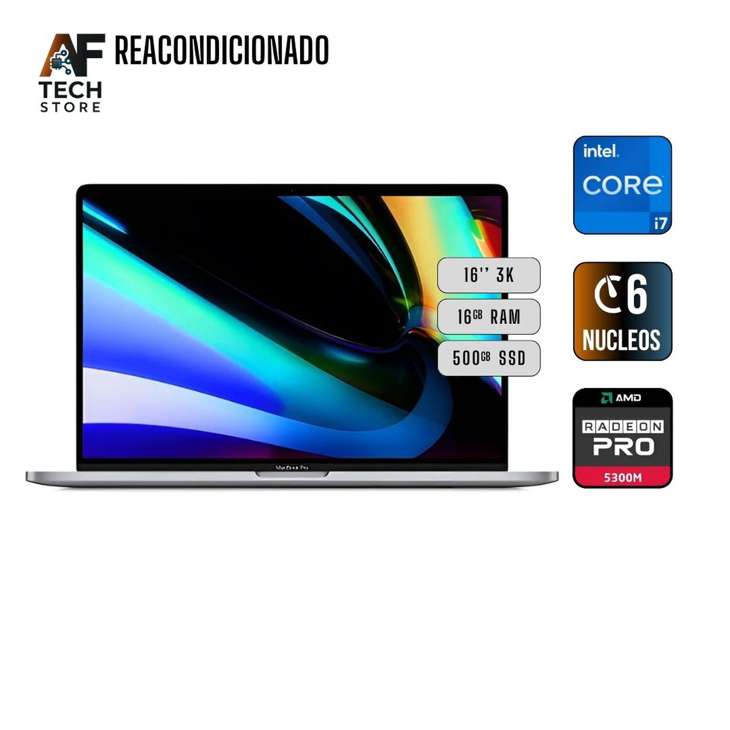 Macbook Pro 16 2019 I7-9750h Radeon 5300m 16gb/500gb Reacondicionado Profesional image number 0.0