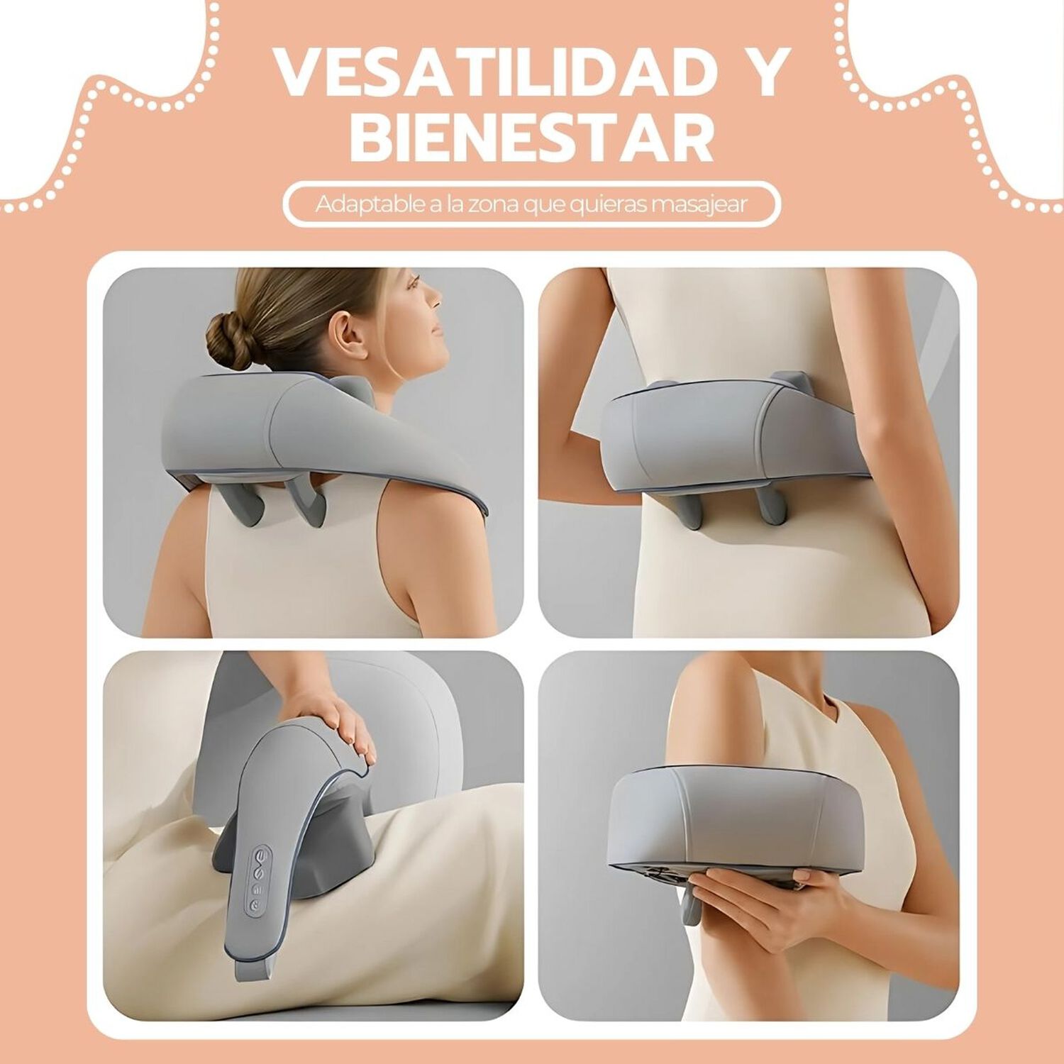 Masajeador Inal&aacute;mbrico Para Cuello Y Cervical Con Calor image number 7.0