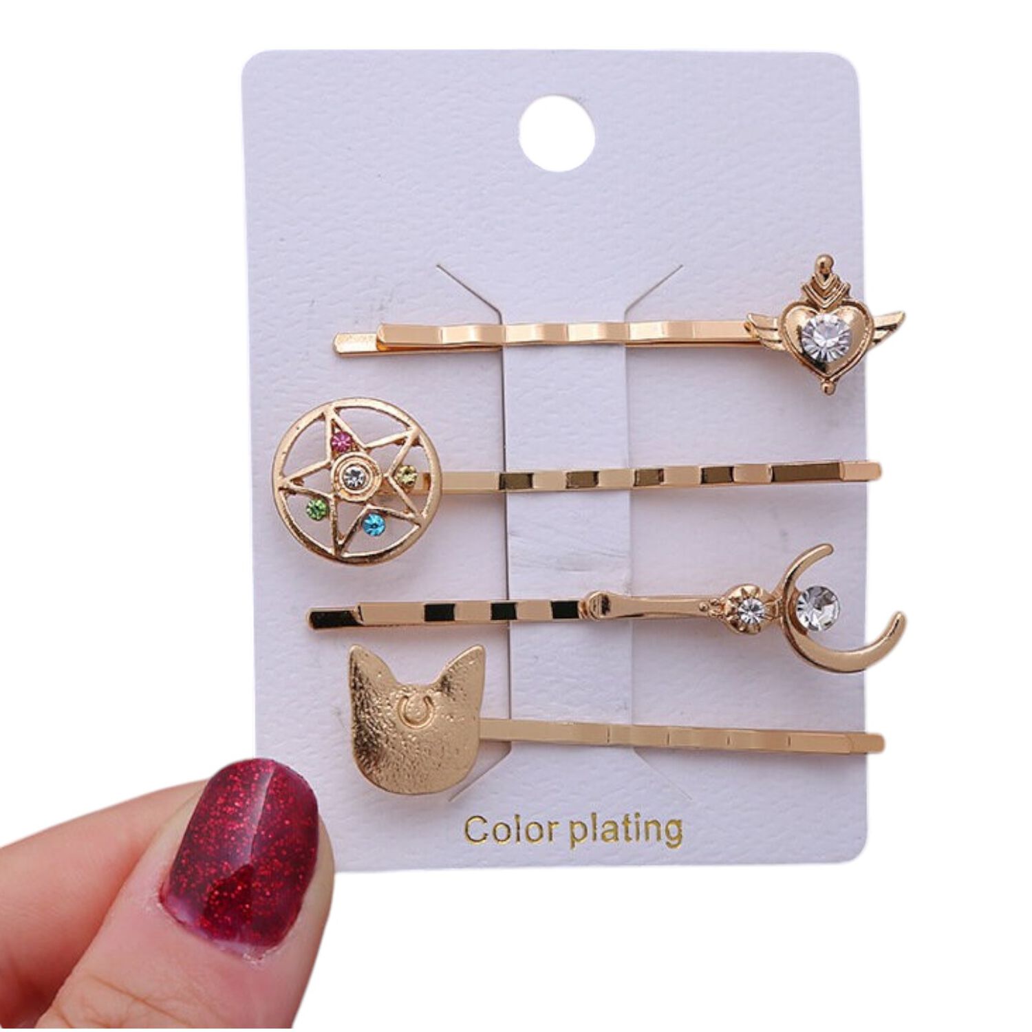 Set Pinches Horquillas Pinzas Para El Cabello Sailor Moon image number 0.0