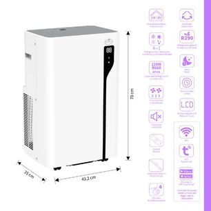 Aire Acondicionado Port&aacute;til Wifi 12000 Btu Ld 12wf Pro White