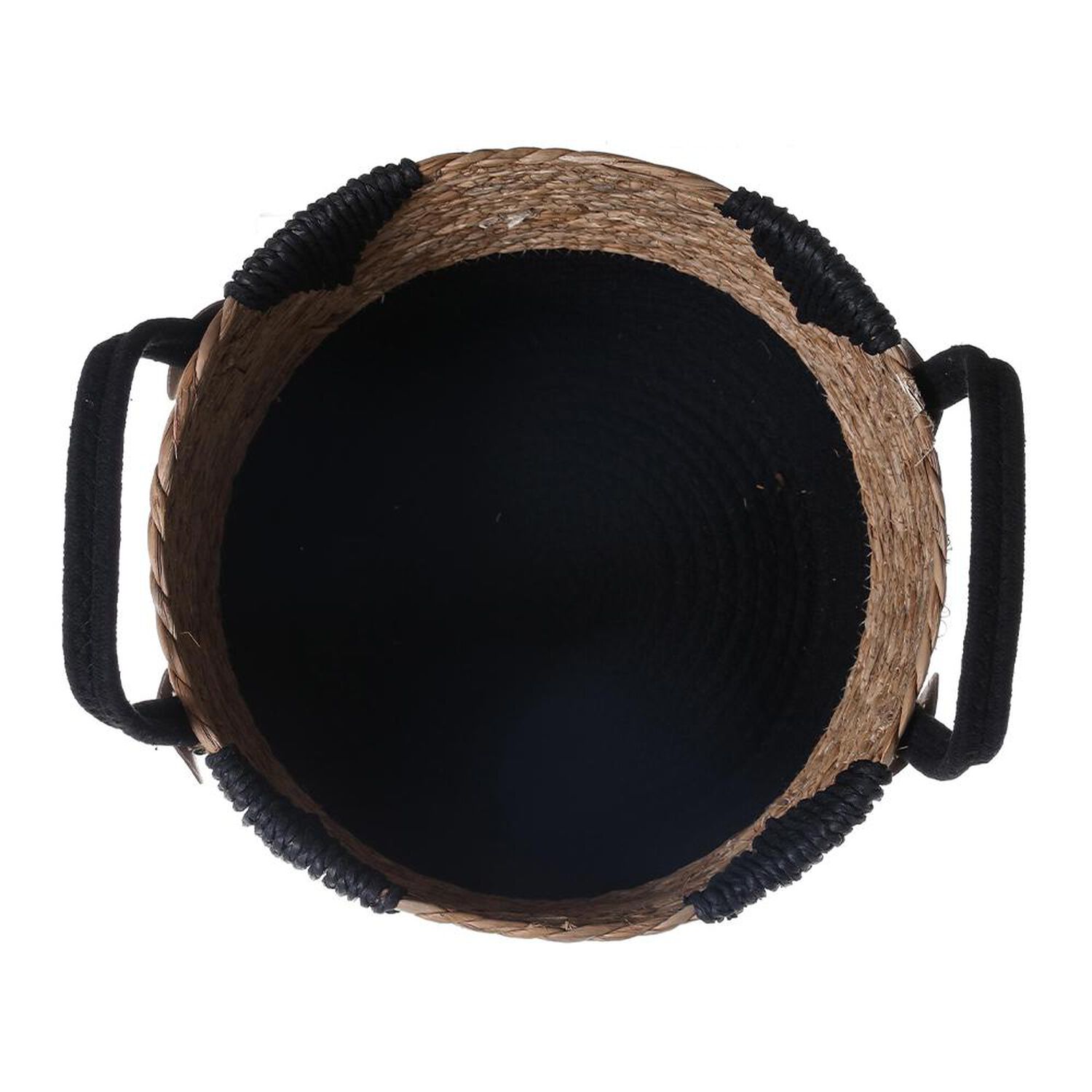 Canasto Organizacion Fibra Natural Con Negro Az Home / 27x24 Cm image number 2.0